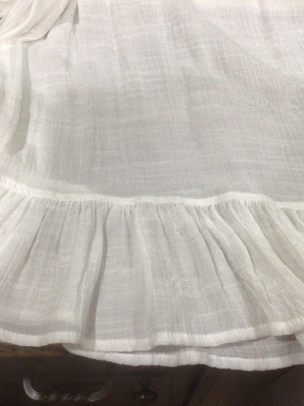 Indigo soul white full blouse with flowing sleeves. Beautiful blouse size 2X - Picture 5 of 8